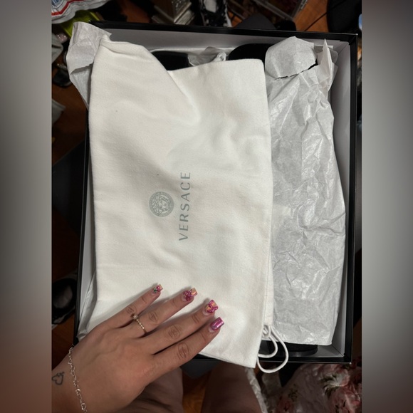 Versace Embellished Ankle Loop Pumps - Picture 2 of 5